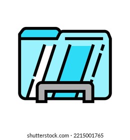 computer folder color icon vector. computer folder sign. isolated symbol illustration