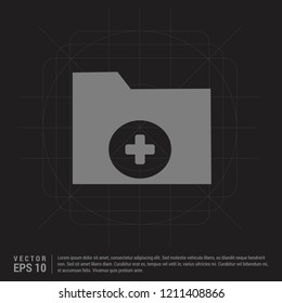 Computer Folder Icon - Black Creative Background - Free vector icon