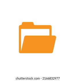 Computer folder icon in flat style. Document archive vector illustration on isolated background. Portfolio sign business concept.