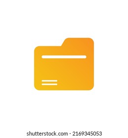 Computer folder icon in flat style. Document archive vector illustration on isolated background. Portfolio sign business concept.