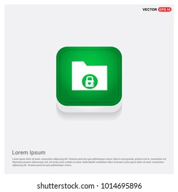 Computer Folder Icon Green Web Button