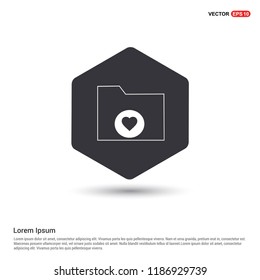 Computer Folder Icon Hexa White Background icon template - Free vector icon