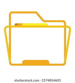 computer folder icon. Folder Icons. Line Style Vector. Folder icon set vector. folder sign and symbol, Design for app, logo. Outline minimal signs for web site. Pixel perfect. Editable Strokes. EPS 10