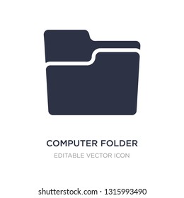 computer folder icon on white background. Simple element illustration from Computer concept. computer folder icon symbol design.