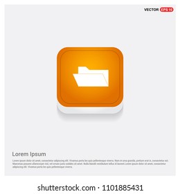 Computer Folder Icon Orange Abstract Web Button