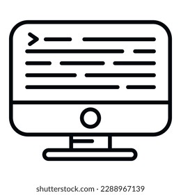 Computer fraud icon outline vector. Virus error. Antivirus data