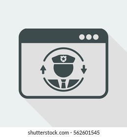 Computer full protection - Vector flat icon
