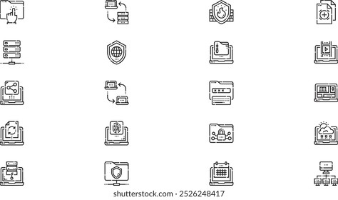 Computer functions icons High-Quality Vector Icons Collection with Editable Stroke. Ideal for Professional and Creative Projects.