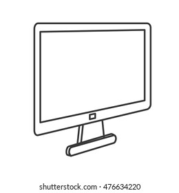 computer gadget device technology virtual  icon. Flat and isolated design. Vector illustration