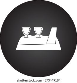 Computer game car pedals simple icon on round background