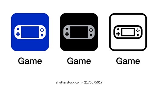 Computer game console app icon vector design illustration material