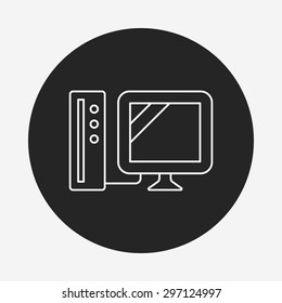 computer game line icon