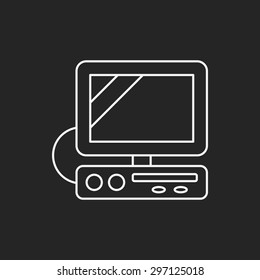computer game line icon
