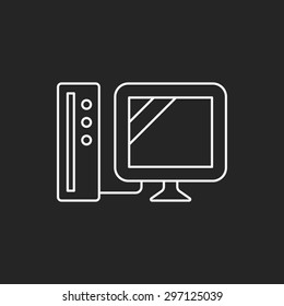 computer game line icon