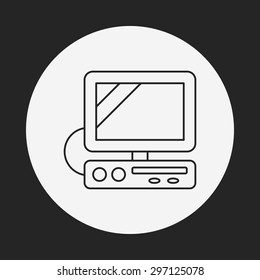 computer game line icon