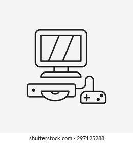 computer game line icon