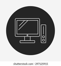 computer game line icon