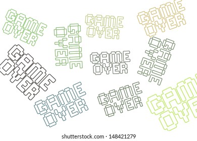 Computer Game Over signs