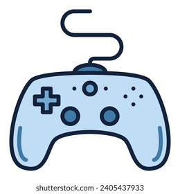 Computer Gamepad vector Gamer Controlling Device concept colored icon or sign