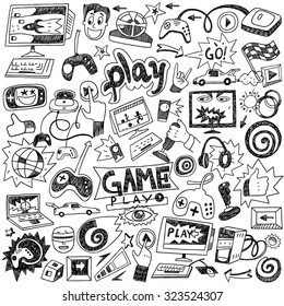 computer games doodles