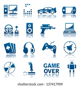 Computer games icon set