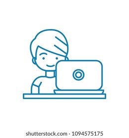 Computer games linear icon concept. Computer games line vector sign, symbol, illustration.