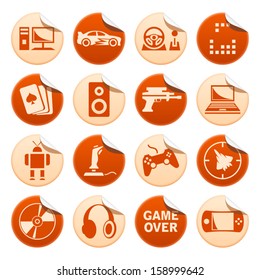 Computer games stickers