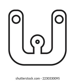Computer gaming, line art komputer illustration, isolated style, PC icon logo symbol vector