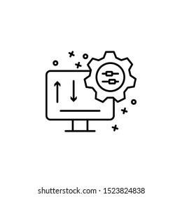 Computer gear icon. Element of manufacturing