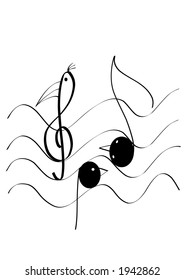 Computer generated funny score detail vector graphics