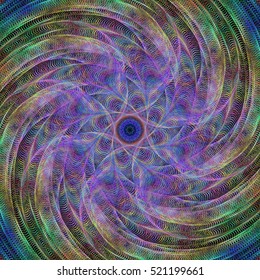 Computer generated spiral fractal background