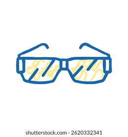 computer glasses doodle icon sketch vector. computer glasses sign. isolated symbol illustration