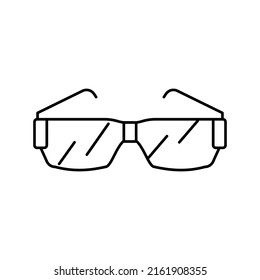 computer glasses line icon vector. computer glasses sign. isolated contour symbol black illustration