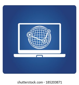 computer and global network 