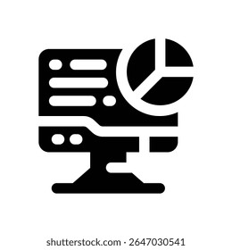 computer glyph icon. Strong and solid vector icon for websites, mobile interfaces, presentations, and visual branding. High quality and easy to edit.