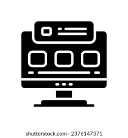 computer glyph icon. vector icon for your website, mobile, presentation, and logo design.