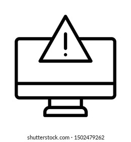 Computer got an issue Alert Vector Icon