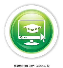 computer graduate cap icon