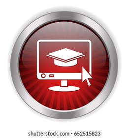 computer graduate cap icon