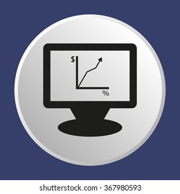 computer graph icon,business