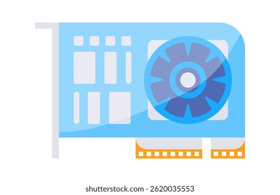 Ventilador de enfriamiento de tarjeta gráfica de computadora que sopla aire que previene el sobrecalentamiento