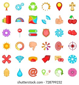 Computer graphic icons set. Cartoon style of 36 computer graphic vector icons for web isolated on white background