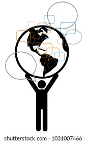 
Computer graphic of social network, community