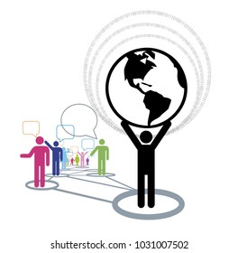 
Computer graphic of social network, community