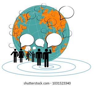 Computer graphic of social network, community