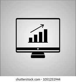 computer growth icon