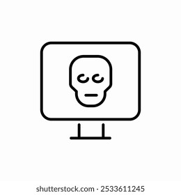 Vector de signo de icono de hacker de computadora