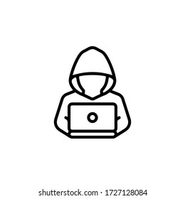 Computer Hacker Icon In Trendy  Design Vector Eps 10