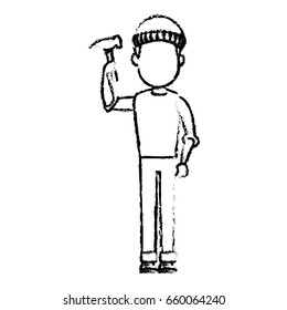 computer hacker man character system thief