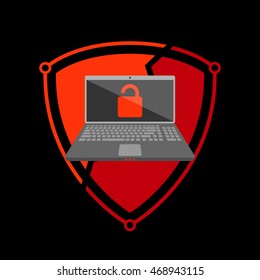 computer hacking concept